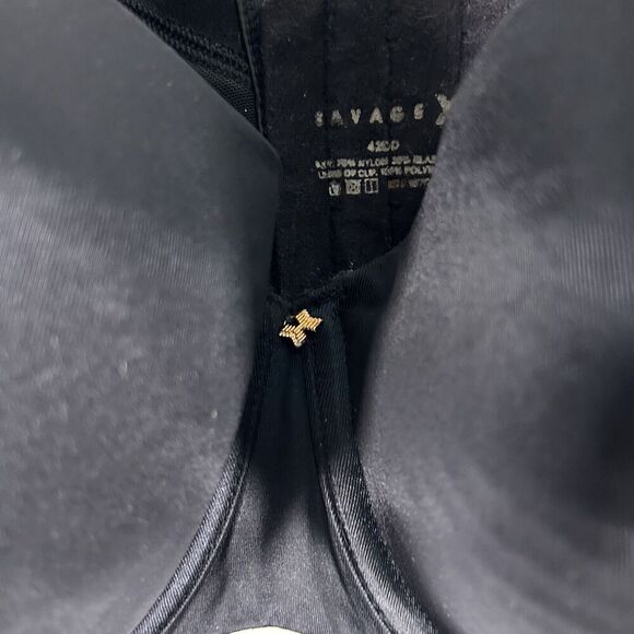 Savage X Fenty Bra Women's 42DD Solid Black Underline Padded - Picture 2 of 5